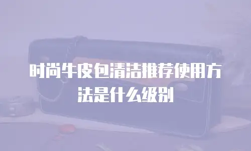 时尚牛皮包清洁推荐使用方法是什么级别
