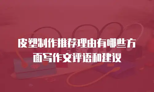 皮塑制作推荐理由有哪些方面写作文评语和建议
