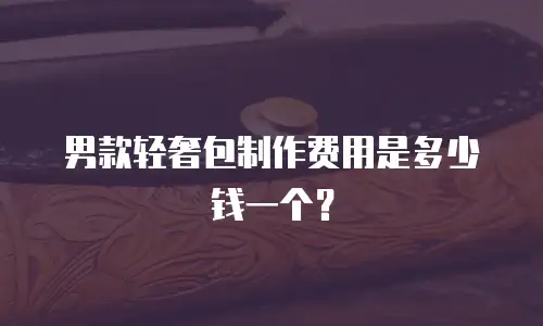 男款轻奢包制作费用是多少钱一个？