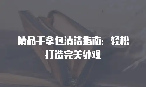 精品手拿包清洁指南：轻松打造完美外观