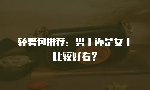 轻奢包推荐：男士还是女士比较好看？