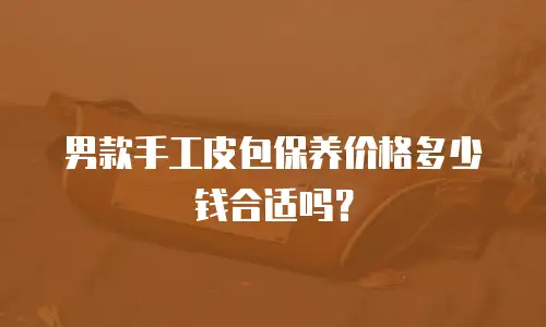 男款手工皮包保养价格多少钱合适吗？