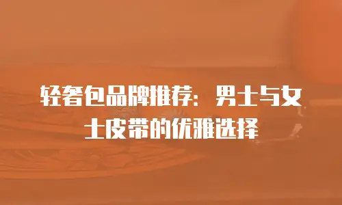 轻奢包品牌推荐：男士与女士皮带的优雅选择