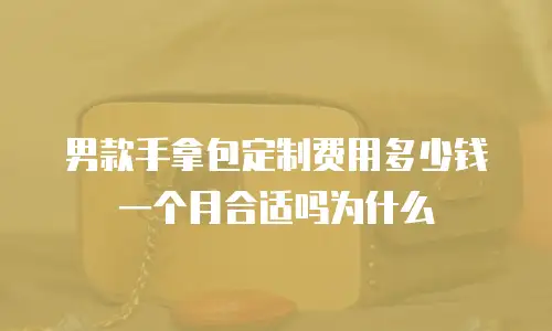 男款手拿包定制费用多少钱一个月合适吗为什么