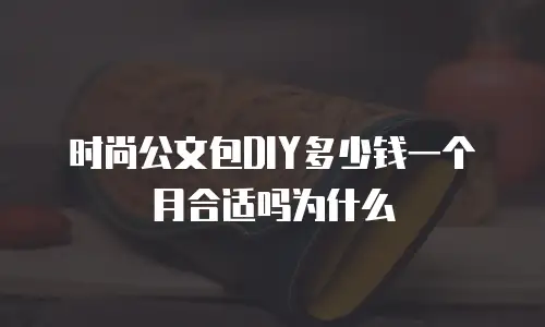 时尚公文包DIY多少钱一个月合适吗为什么