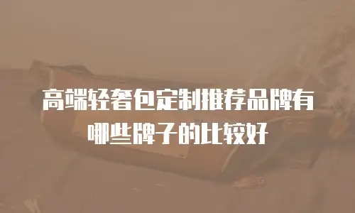 高端轻奢包定制推荐品牌有哪些牌子的比较好