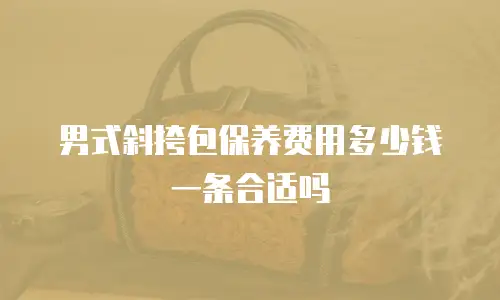 男式斜挎包保养费用多少钱一条合适吗