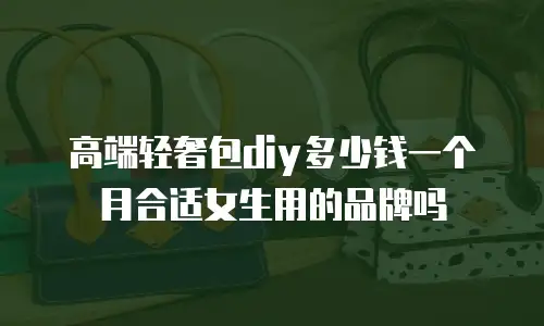 高端轻奢包diy多少钱一个月合适女生用的品牌吗
