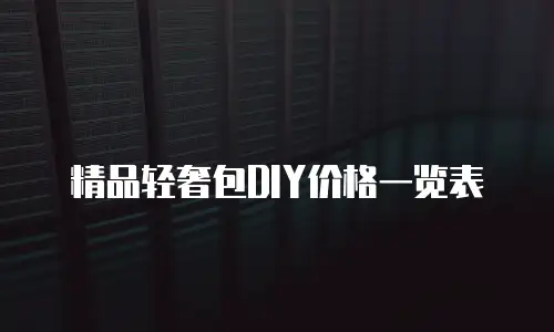 精品轻奢包DIY价格一览表