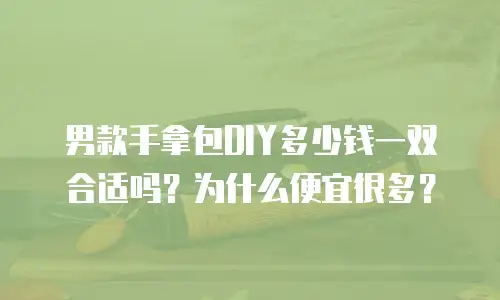 男款手拿包DIY多少钱一双合适吗？为什么便宜很多？