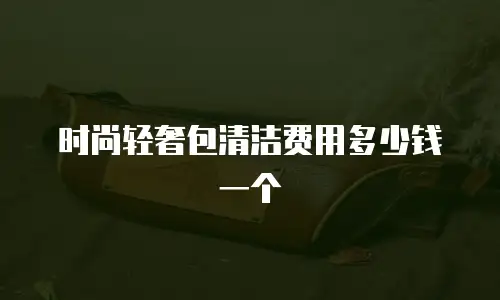 时尚轻奢包清洁费用多少钱一个