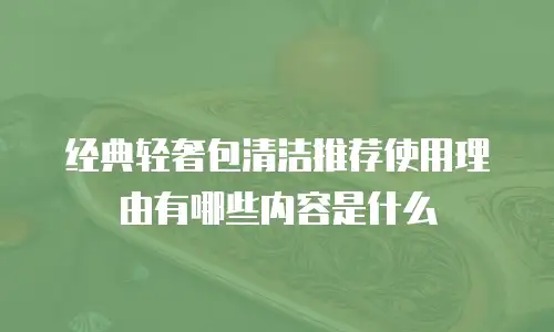 经典轻奢包清洁推荐使用理由有哪些内容是什么