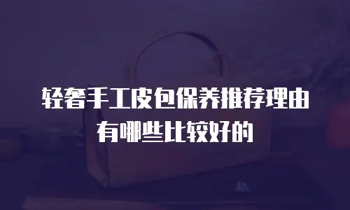 轻奢手工皮包保养推荐理由有哪些比较好的