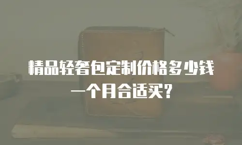 精品轻奢包定制价格多少钱一个月合适买？