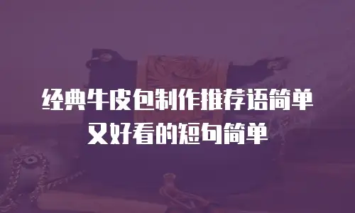 经典牛皮包制作推荐语简单又好看的短句简单