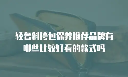 轻奢斜挎包保养推荐品牌有哪些比较好看的款式吗