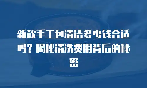 新款手工包清洁多少钱合适吗？揭秘清洗费用背后的秘密