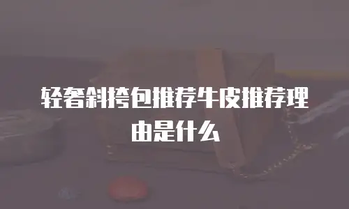 轻奢斜挎包推荐牛皮推荐理由是什么