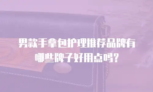 男款手拿包护理推荐品牌有哪些牌子好用点吗？