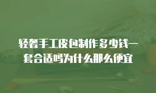 轻奢手工皮包制作多少钱一套合适吗为什么那么便宜