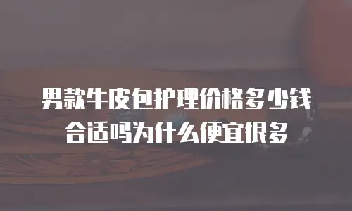 男款牛皮包护理价格多少钱合适吗为什么便宜很多
