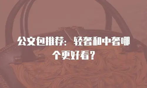 公文包推荐：轻奢和中奢哪个更好看？