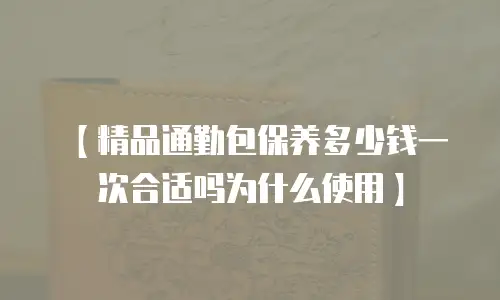 【精品通勤包保养多少钱一次合适吗为什么使用】