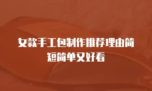 女款手工包制作推荐理由简短简单又好看