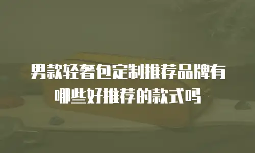 男款轻奢包定制推荐品牌有哪些好推荐的款式吗