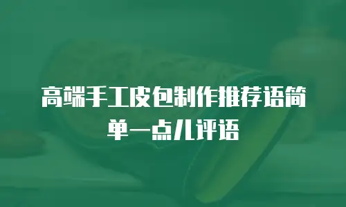 高端手工皮包制作推荐语简单一点儿评语
