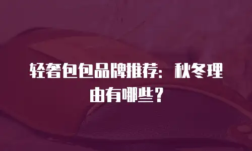 轻奢包包品牌推荐：秋冬理由有哪些？