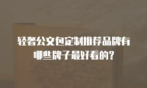 轻奢公文包定制推荐品牌有哪些牌子最好看的？