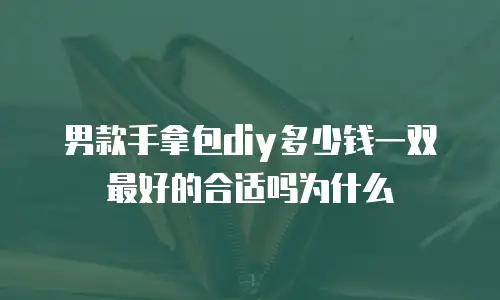 男款手拿包diy多少钱一双最好的合适吗为什么