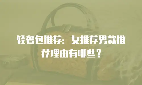 轻奢包推荐：女推荐男款推荐理由有哪些？