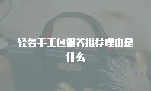 轻奢手工包保养推荐理由是什么