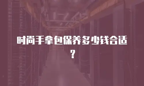 时尚手拿包保养多少钱合适？