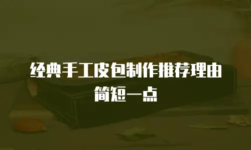 经典手工皮包制作推荐理由简短一点