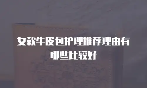 女款牛皮包护理推荐理由有哪些比较好