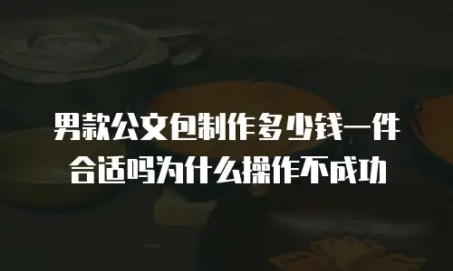 男款公文包制作多少钱一件合适吗为什么操作不成功