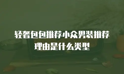 轻奢包包推荐小众男装推荐理由是什么类型