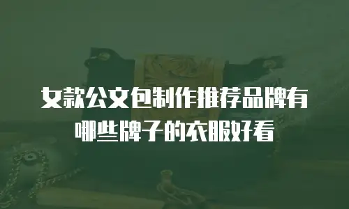 女款公文包制作推荐品牌有哪些牌子的衣服好看