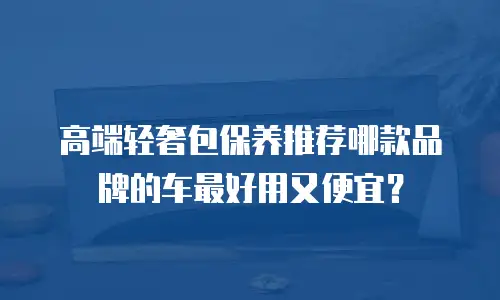 高端轻奢包保养推荐哪款品牌的车最好用又便宜？