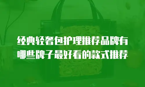 经典轻奢包护理推荐品牌有哪些牌子最好看的款式推荐
