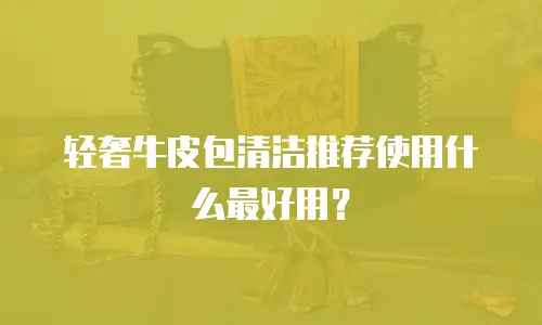 轻奢牛皮包清洁推荐使用什么最好用？