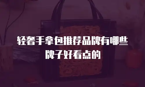 轻奢手拿包推荐品牌有哪些牌子好看点的