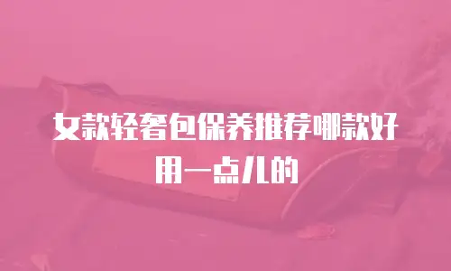 女款轻奢包保养推荐哪款好用一点儿的