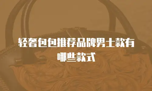 轻奢包包推荐品牌男士款有哪些款式
