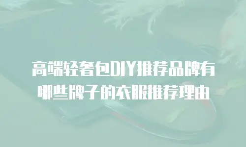 高端轻奢包DIY推荐品牌有哪些牌子的衣服推荐理由