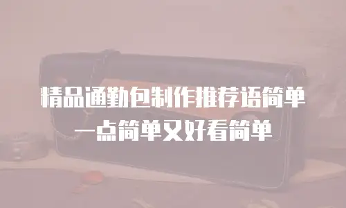 精品通勤包制作推荐语简单一点简单又好看简单