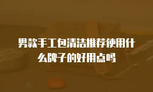 男款手工包清洁推荐使用什么牌子的好用点吗